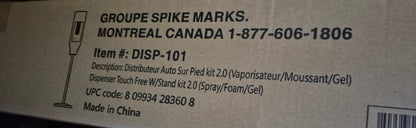 Distributeur automatique sur pied Kit 2.0 – Spike Marks DISP-101 (Spray/Mousse/Gel)